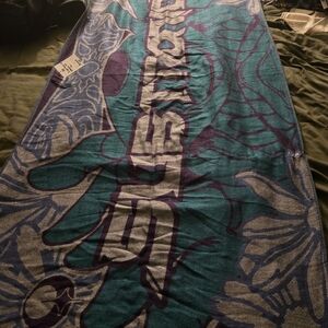 Pashmina Blue and Purple Artistic Scarf